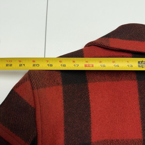 Vintage 50s Chippewa Coat Mens Large 23.5x31 Red Buffalo Plaid Hunting Outdoor - Picture 9 of 10